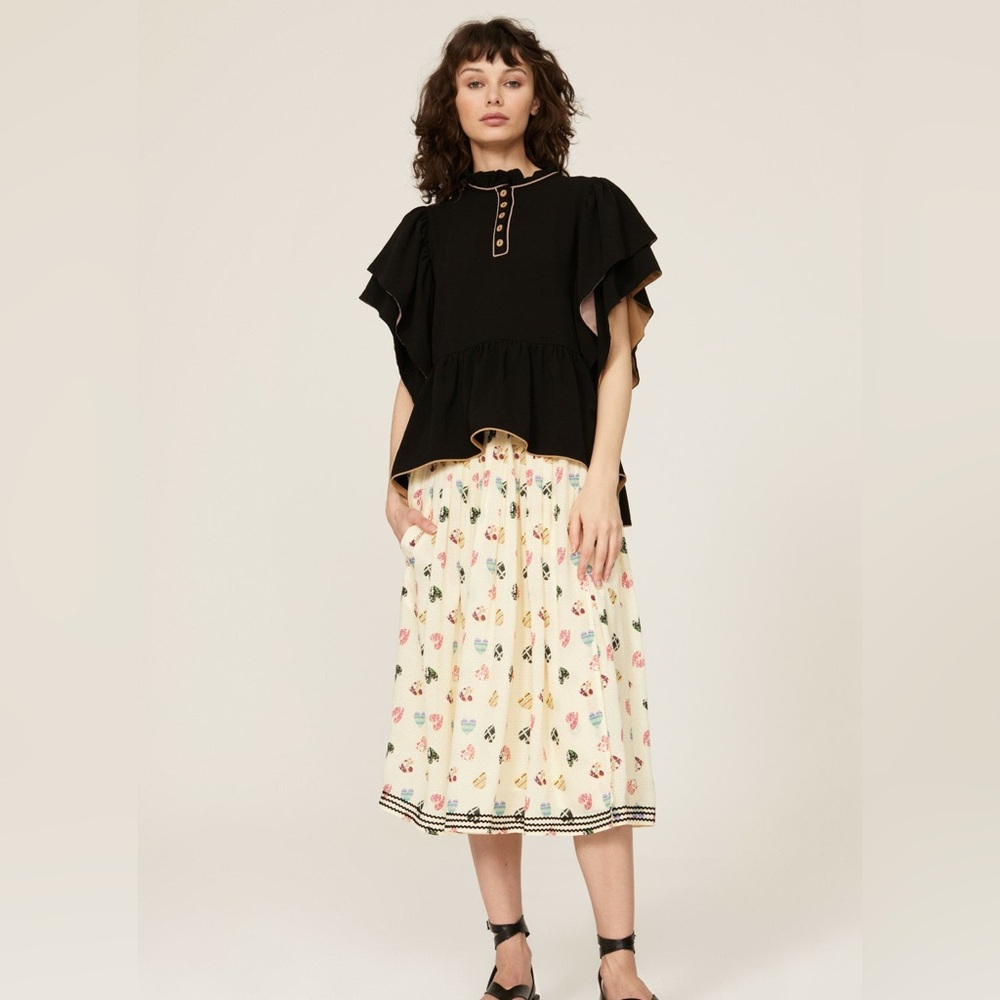 HOFMANN Copenhagen‎ Elina Floral Midi Skirt *flawed*